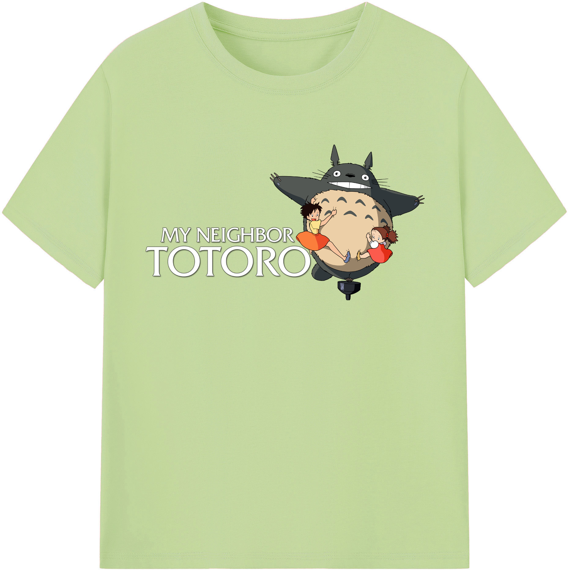 （画像用） となりのトトロ 草壁メイ 草壁サツキ My Neighbor Totoro Satsuki Kusakabe Mei Kusakabe 綿100％半袖Tシャツ（フロントプリント）